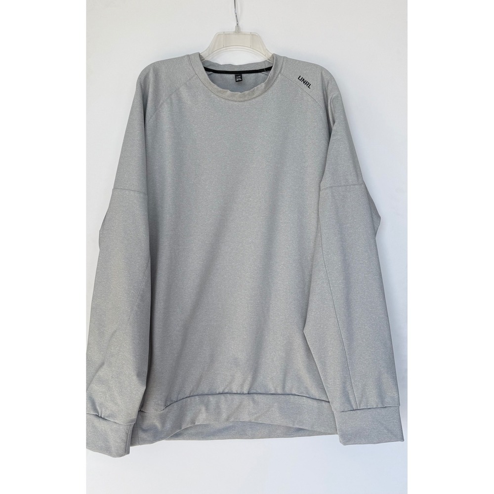 UNRL Crossover Crewneck Sweatshirt Men's 3XL Gray Performance Fleece Pullover - Picture 2 of 10